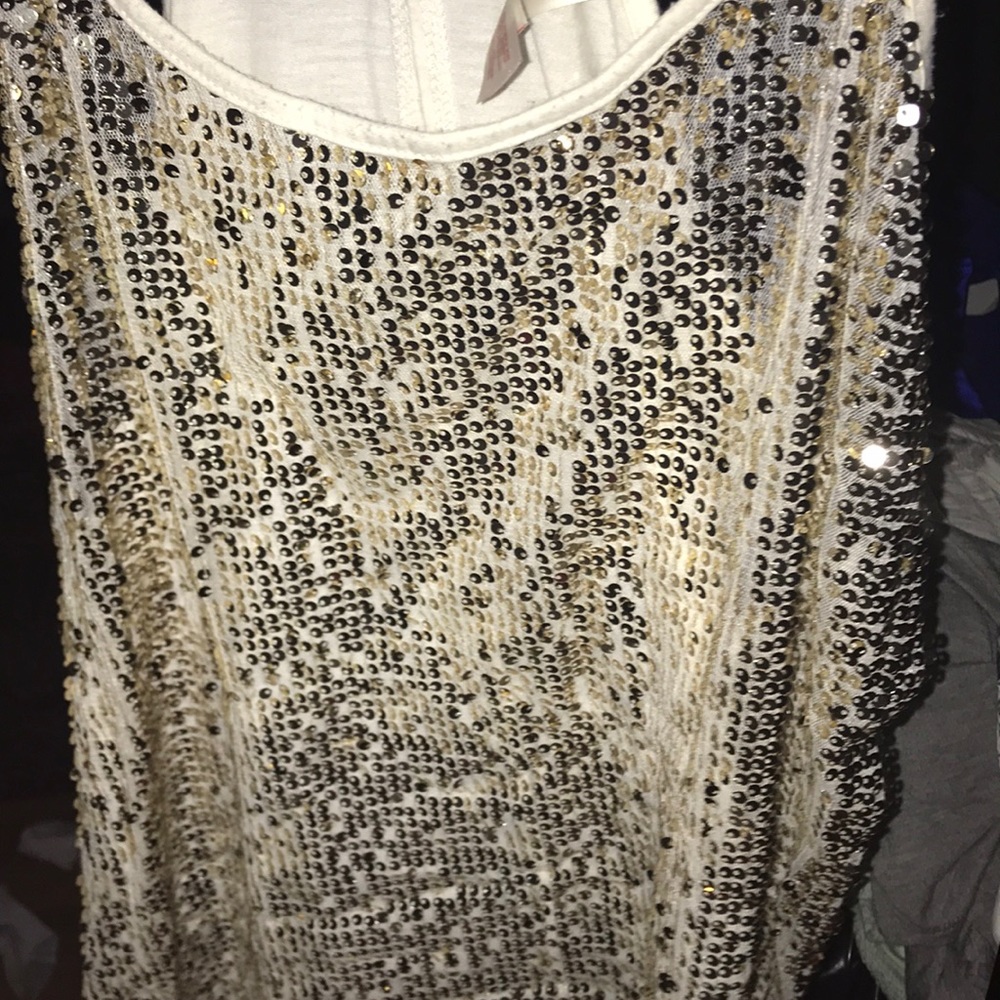 Gold sequin shirt